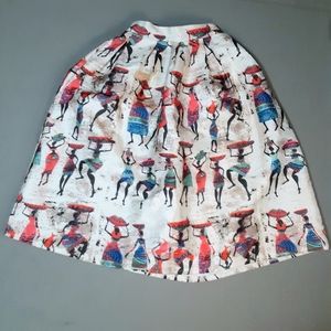Handmade African Print Highwaist Skirt